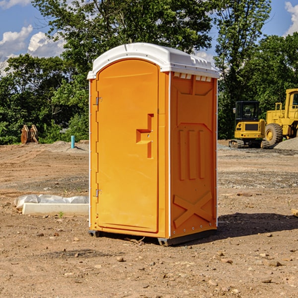 how often are the porta potties cleaned and serviced during a rental period in Prathersville